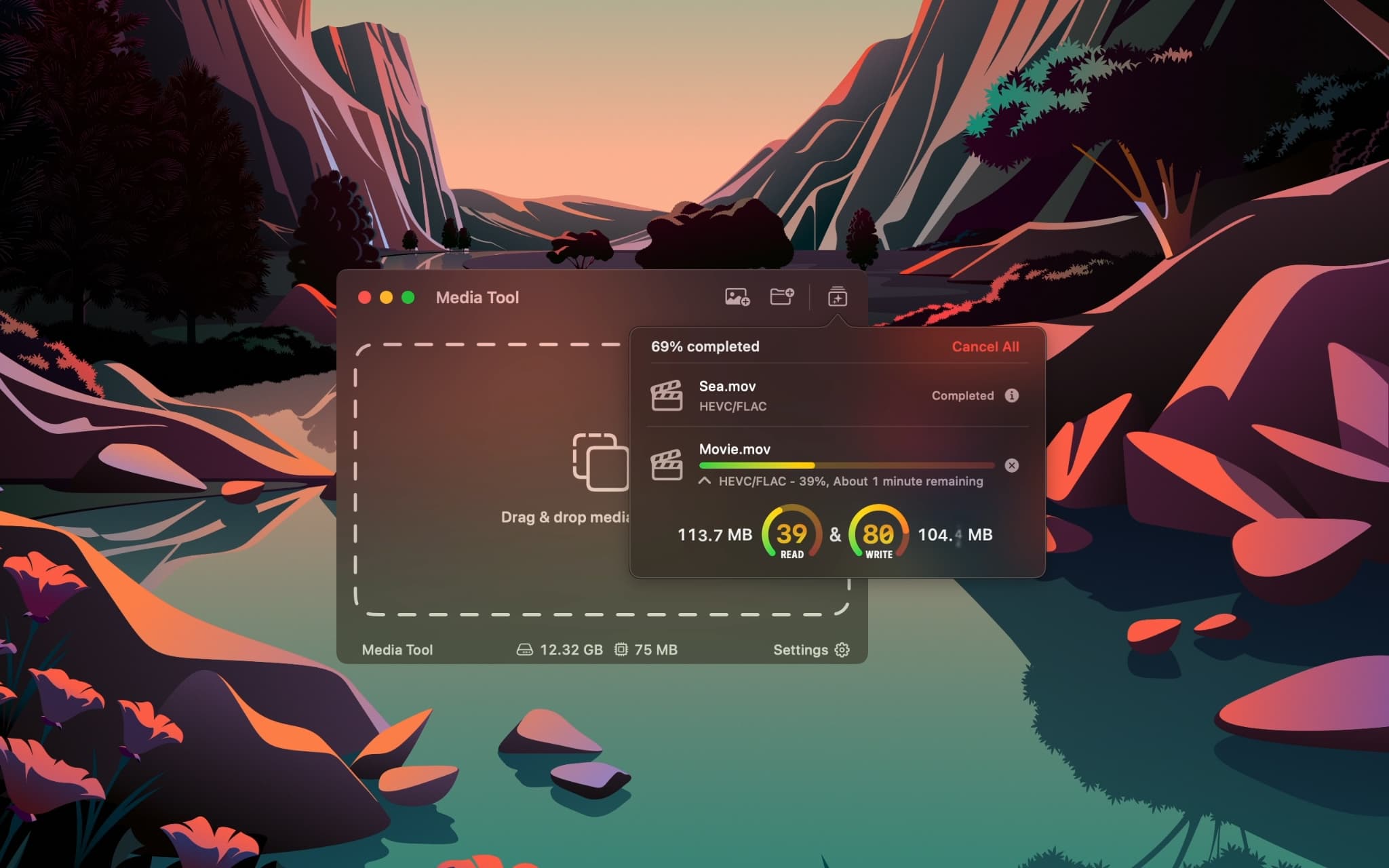 Queue with Gauge progress